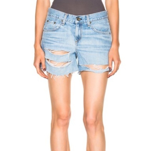 rag & bone | Distressed Boyfriend Shorts Size 25 - Picture 1 of 7